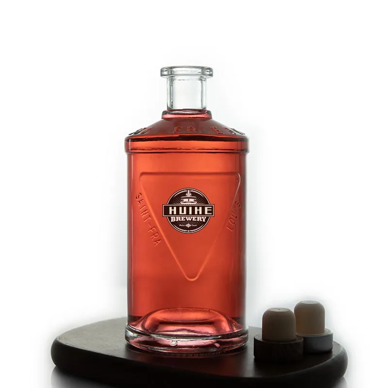 Distillerie 3 lacs Engraved Glass Spirits bottle Distillerie 3 lacs Engraved Glass Spirits bottle