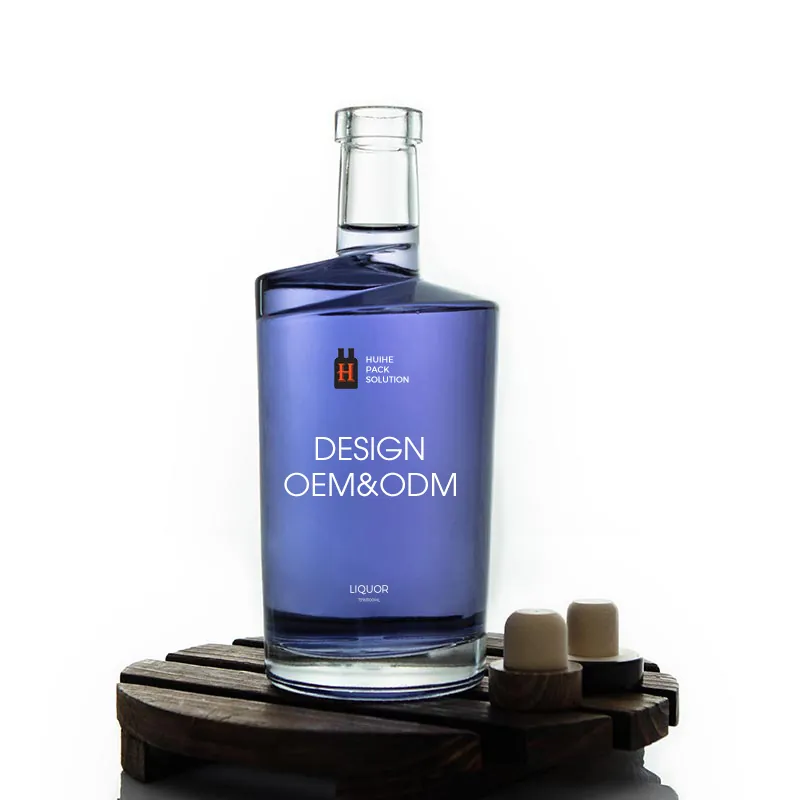 Cork Lid 750ml Round Glass Whisky Bottle Cork Lid 750ml Round Glass Whisky Bottle