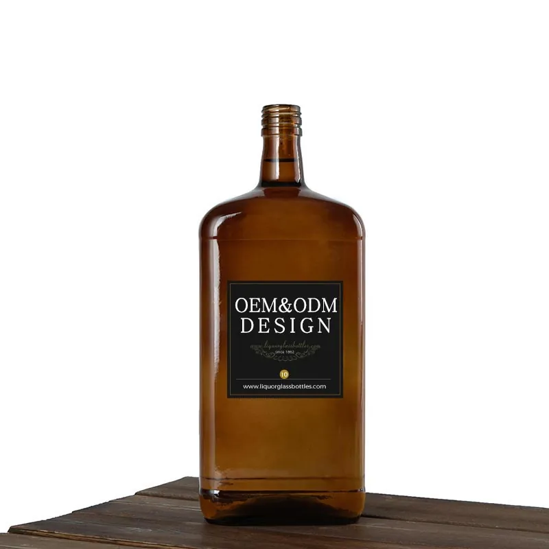 1.75L Flat Amber Glass Beer Bottle 1.75L Flat Amber Glass Beer Bottle